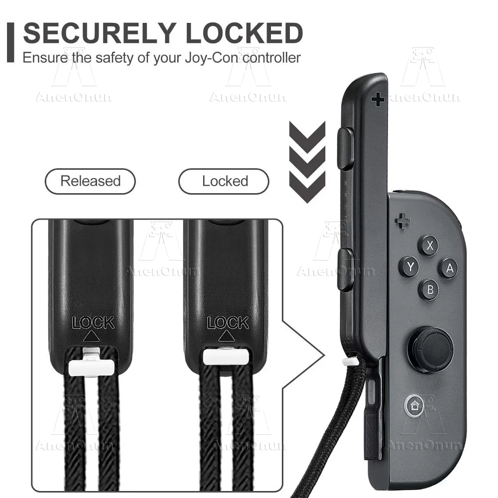 Correa de muñeca Joy Con para interruptor/interruptor OLED, accesorio para controlador Joycon, correa de muñeca, cordón, piezas de repuesto, accesorios, 2 uds. - imagen 2