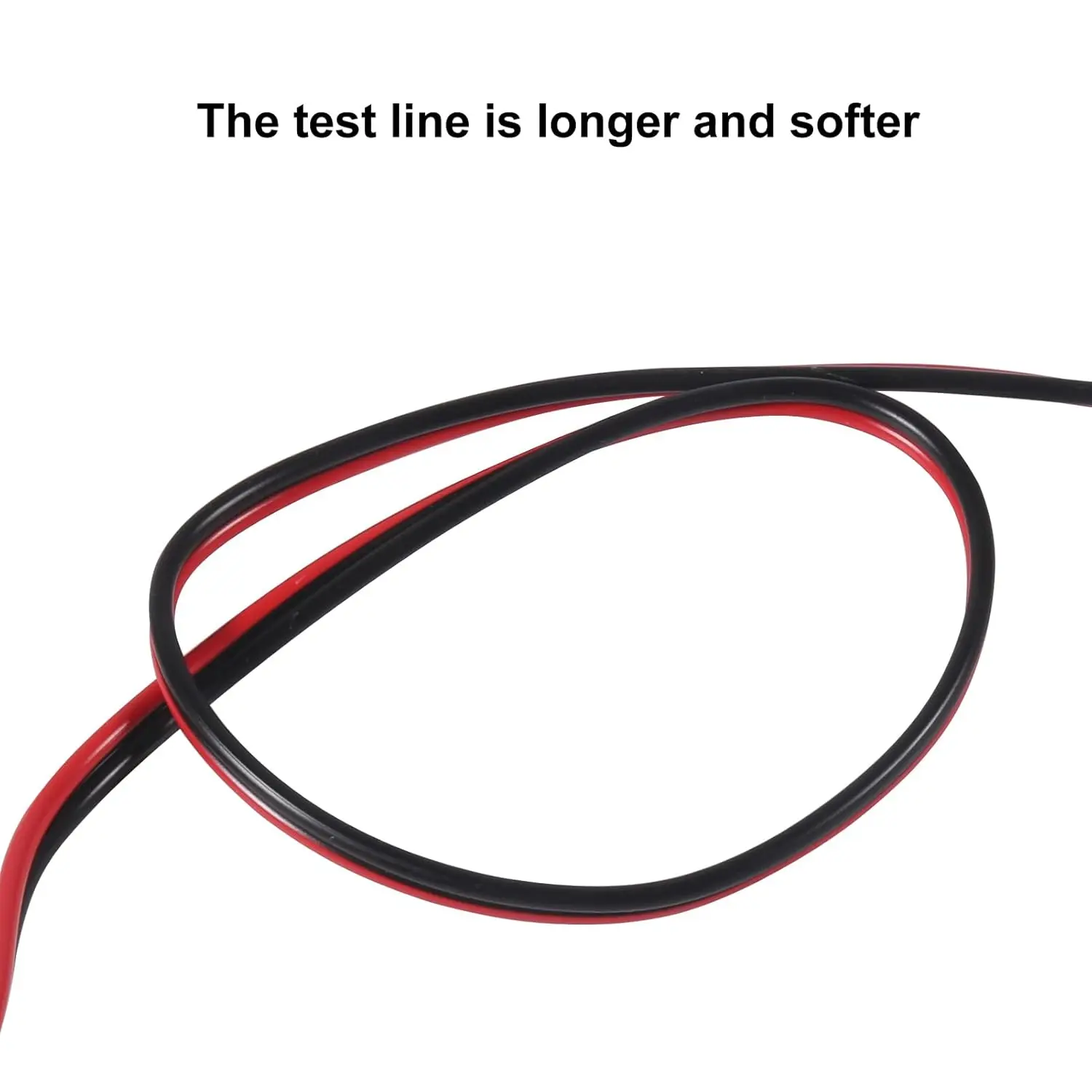 2 cables de prueba con conector banana de 4 mm a pinza de cocodrilo (100 cm/3,3 pies) | Cables de puente de cobre premium con cable flexible suave - imagen 5