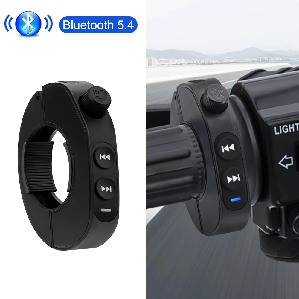 Botón multimedia inalámbrico Bluetooth 5,3, mando a distancia, casco de motocicleta, auricular, volante de coche, reproducción de música MP3 para teléfonos