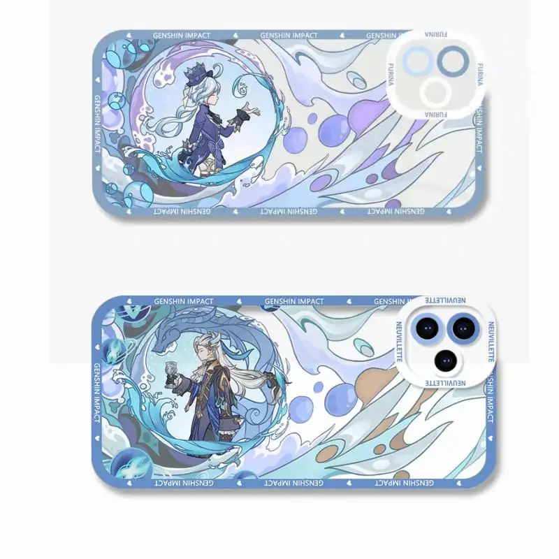 Funda para iphone 15 Pro Max 11 12 13 14 Pro Max 6 6S 7 8 Plus 13 Mini XS Max XR SE 2022 funda suave Genshin Impact Furina - imagen 2