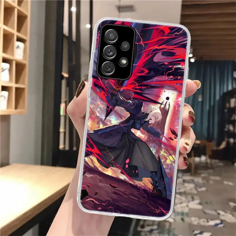 Funda de teléfono de silicona Fate Zero Stay Night Saber para Samsung Galaxy A52 A51 A50S A42 A32 A22 A12 A02S A30S A20S A10S A41 A31 A21S A - imagen 3