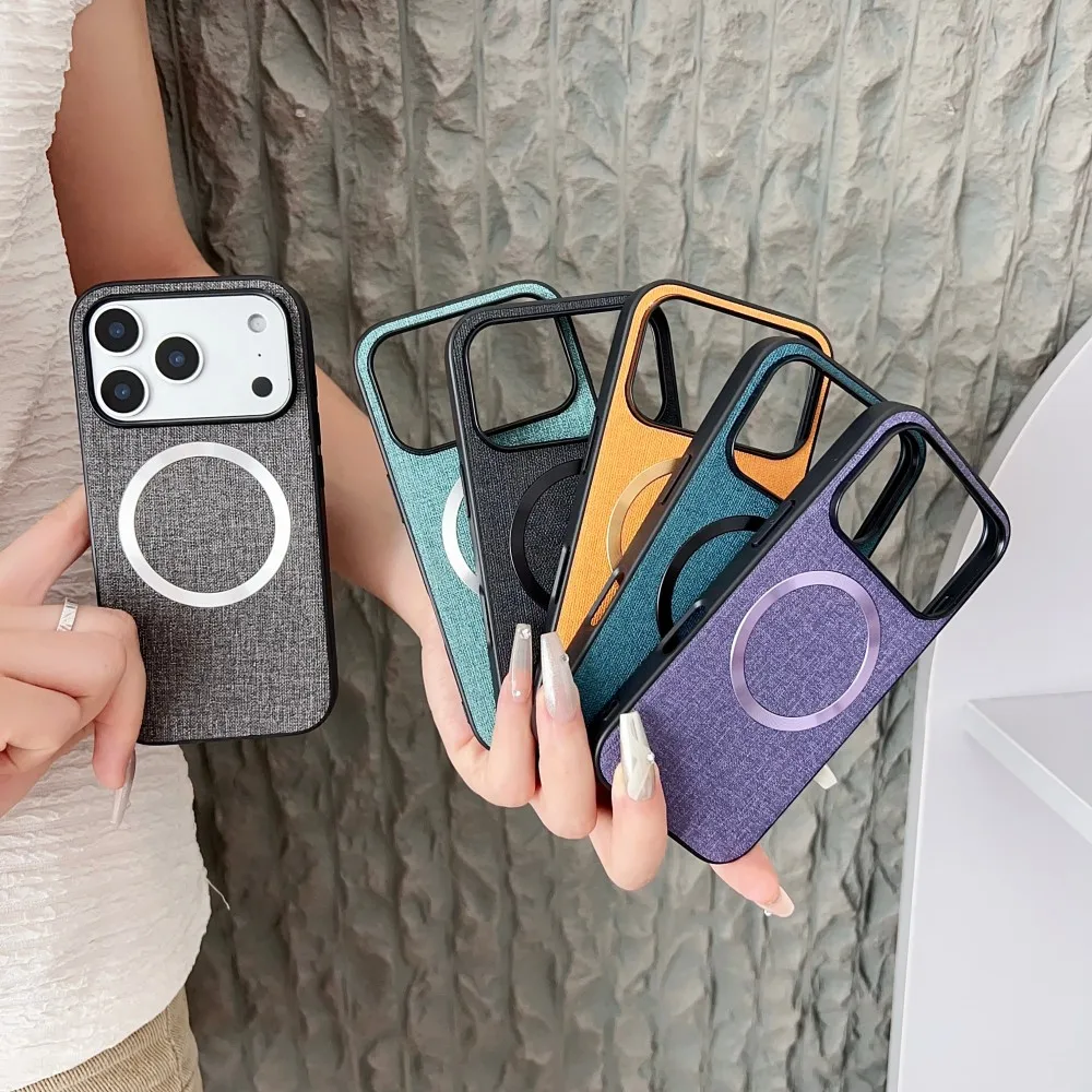 Para Apple iphone 17 Pro Max funda de lujo PU magnética carga inalámbrica funda protectora trasera para iphone 17 Air 17Pro Shell - imagen 5