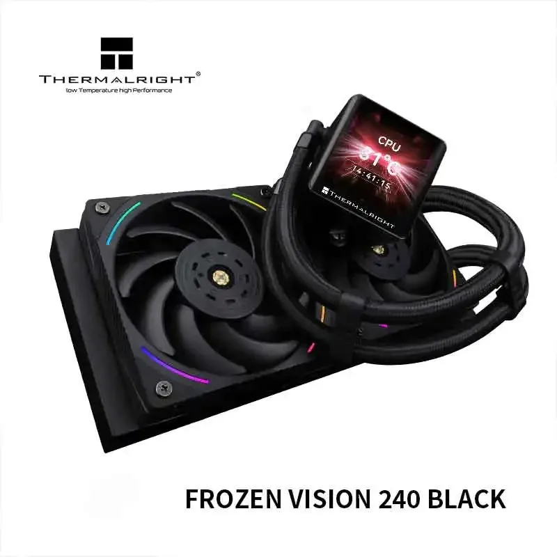 Thermalright Frozen Vision 240 Radiador de agua fría uno en uno/pantalla LCD 2,88/compatible con imagen personalizada/vídeo/animación