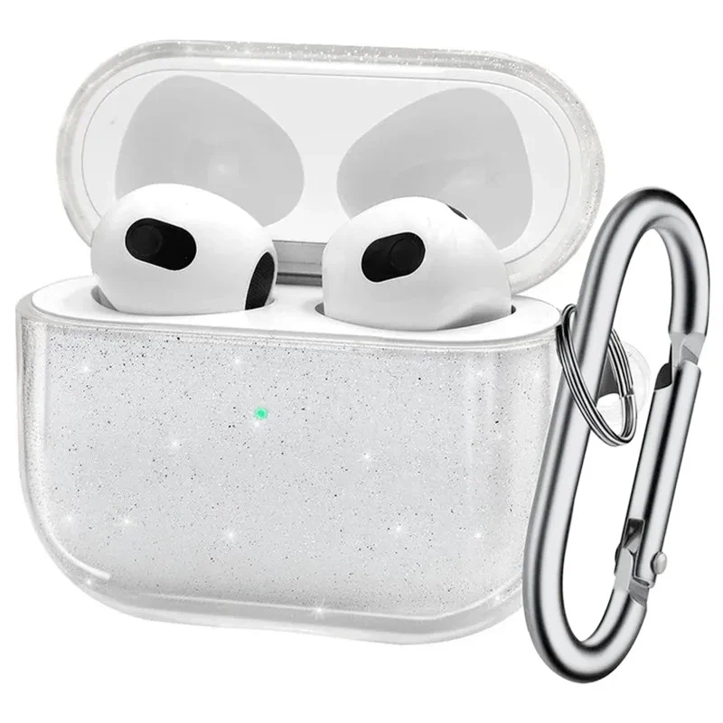 Funda de auriculares de TPU suave con purpurina ostentosa para Airpods 4 2024 Pro 2 de segunda generación Air Pods 3 1 de tercera generación con accesorio de llavero - imagen 4