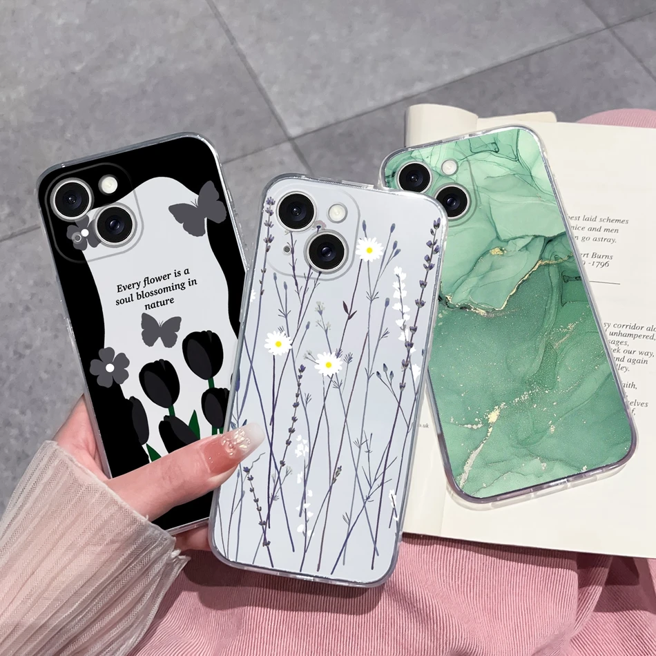Fundas para Apple iPhone 15 Plus Pro Max, diseño único, silicona suave, transparente, anticaída, iPhone 15, 15Pro, 15 Plus - imagen 2