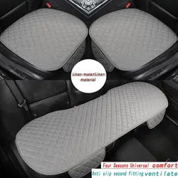 Cojín Coche Lino Bordado Universal Todas Estaciones Juego Tres Piezas