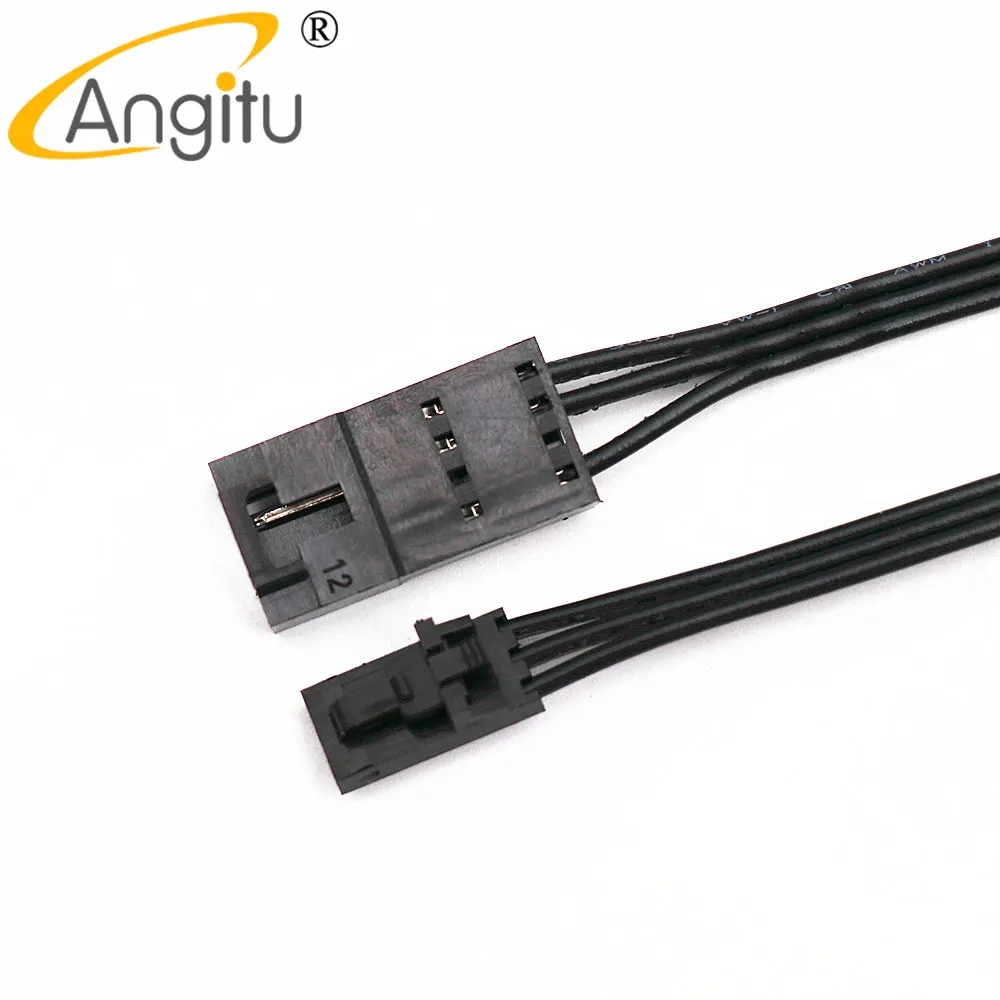 Angitu Corsair RGB ventilador/buje/nodo de iluminación/Cable de extensión de comandante HD LL120 140 QL Cables adaptadores convertidores de 3 pines a 4 pines-50 cm - imagen 3