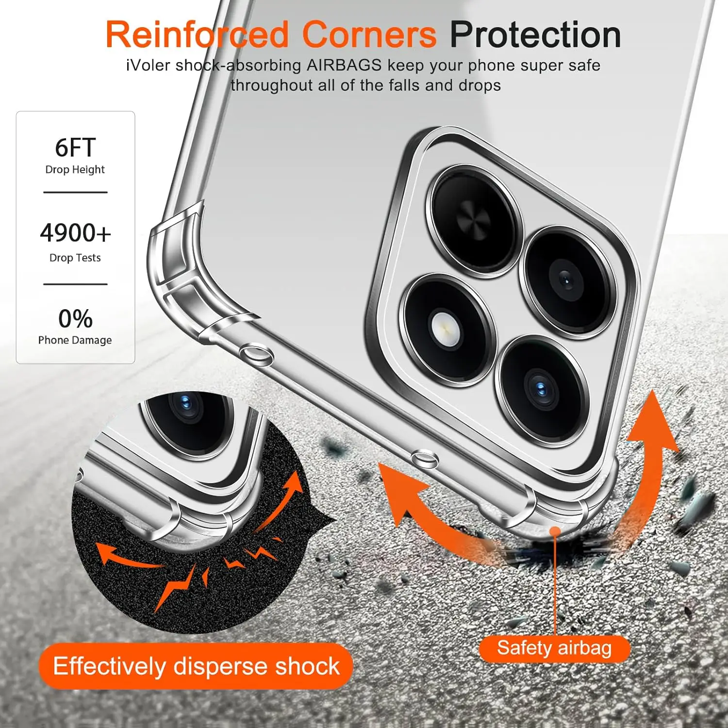 Funda transparente de TPU para Honor 400 Smart 5G, funda protectora de cuatro esquinas a prueba de golpes, Fundas - imagen 3