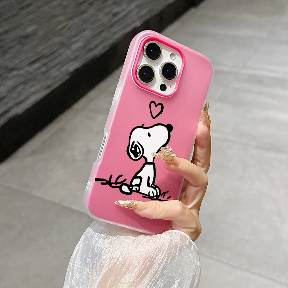Funda de teléfono bonita Snoopy Love Candy Y2K para Realme 14 12 11 Note 70 C75 C71 C55 C53 C63 C21Y C20 C11 C12 C15 cubierta mate suave Sh - imagen 2