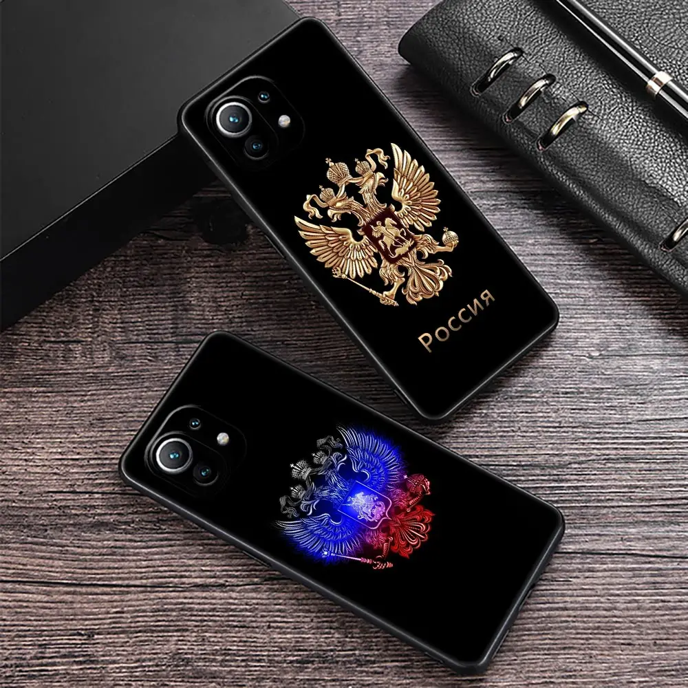 Funda de teléfono con emblema de banderas rusas para Xiaomi 13T Pro, Funda trasera para Xiaomi 11 Lite 5G NE 12T 12 13 Pro 12 Lite 9 10 - imagen 2