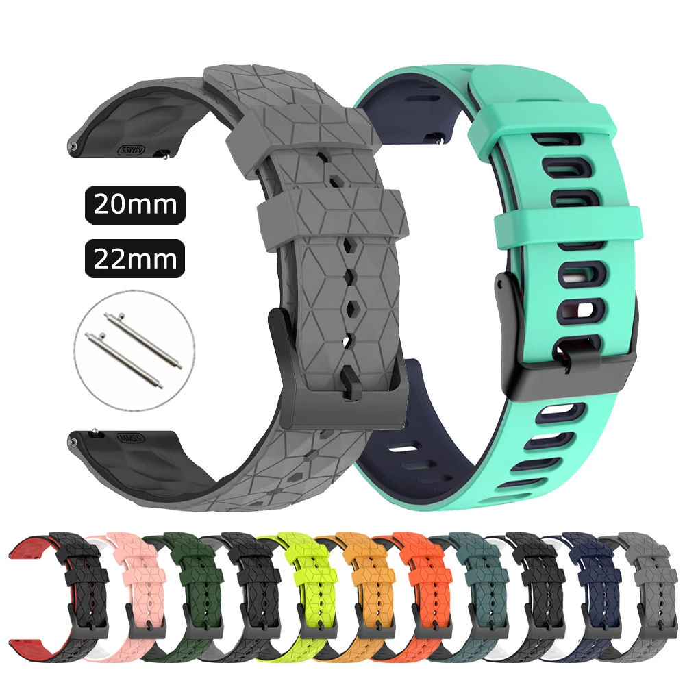 Correa Universal de silicona de 20mm y 22mm para Garmin/HUAWEI/Samsung/Amazfit/Xiaomi/Redmi, Correa de reloj para hombres y mujeres - imagen 2