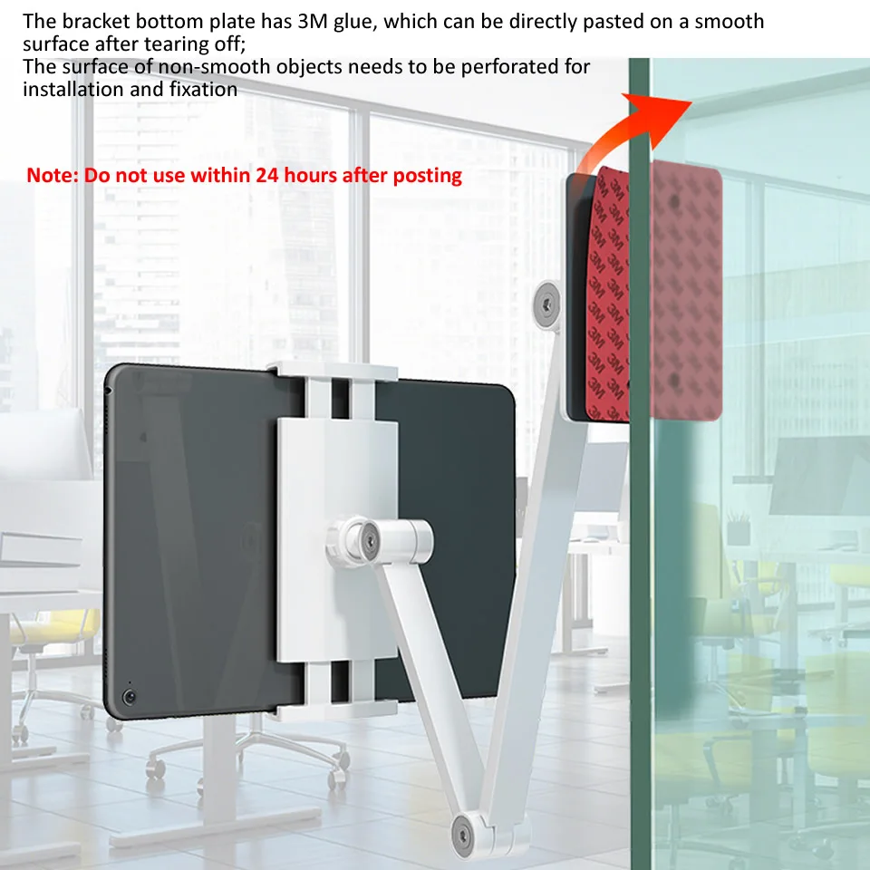 Soporte Pared Aluminio Ajustable iPhone iPad Tablet - imagen 5