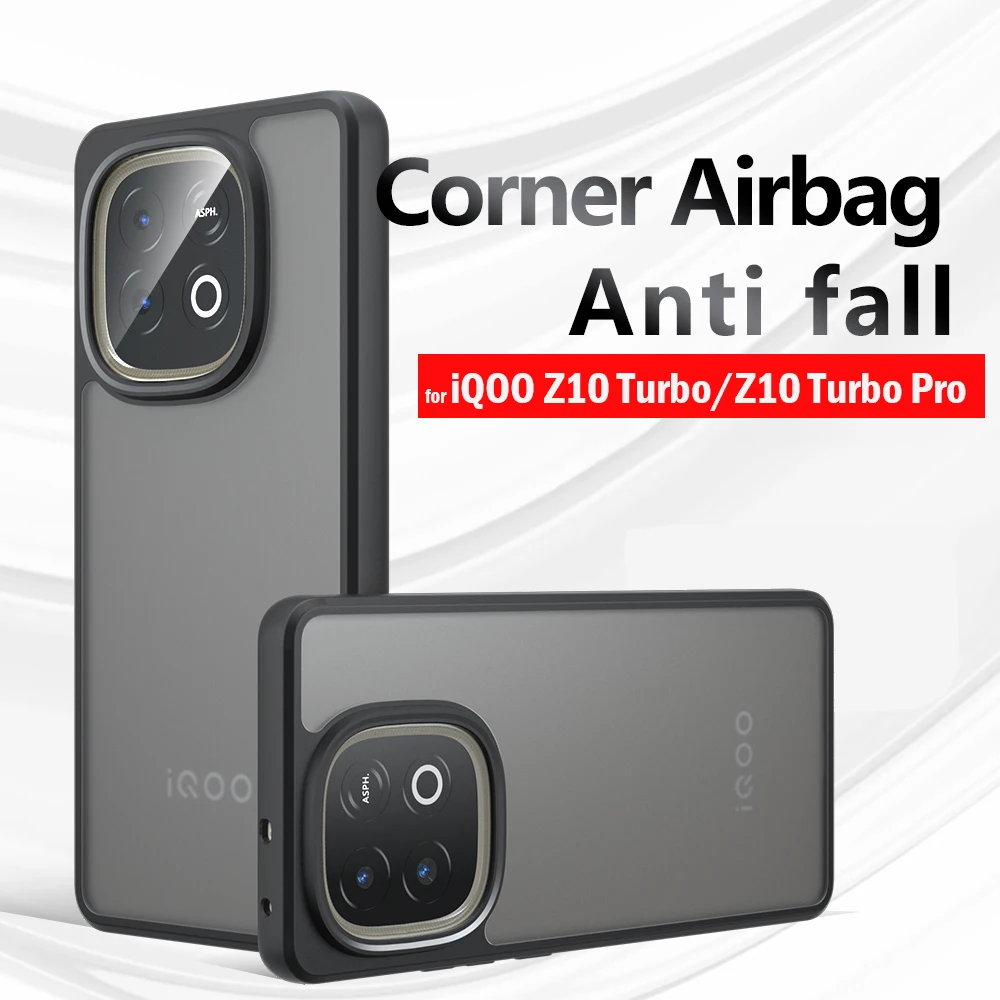 Funda para iQOO Z10 Turbo Pro / Z10 Turbo Funda ultrafina mate translúcida y transparente protección completa Funda para iQOO Z10 Turbo Capa