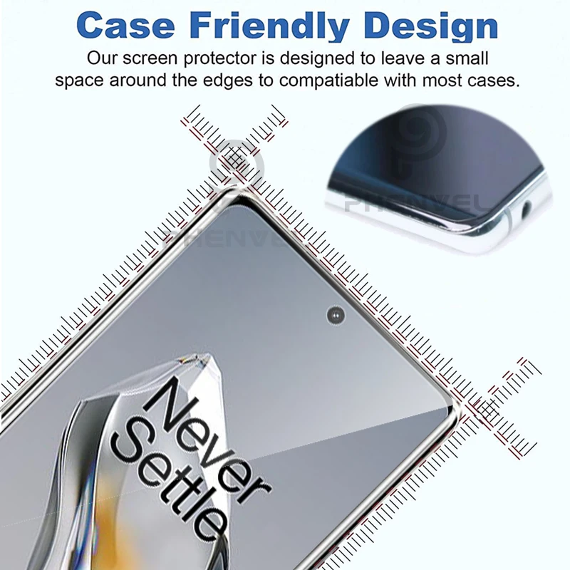 Vidrio Protector 3D para Oneplus 12, Protector de pantalla con pegamento completo para Oneplus12, película de vidrio templado antirotura - imagen 5