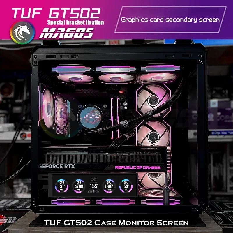 Funda TUF GT502 para pantalla de Monitor, Panel de solución, tamaño/temas personalizados, AIDA64, Gamer, IPS secundario, ampliar Dsiplay - imagen 4