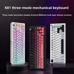 K81 Teclado mecanico Teclado mecánico de tres modos teclado gaming 80% teclados bluetooth para juegos teclado inalámbrico meccanica