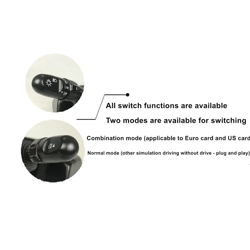 Juegos de simulador de camiones euro/americanos, Kit de reequipamiento de limpiaparabrisas de señal de giro del volante para Logitech G29 G27 para T300 RS GT sin unidad - imagen 3