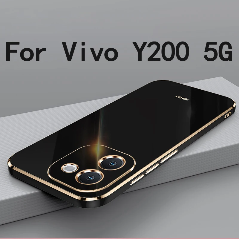 Para Vivo Y200 5G funda para Vivo Y200 5G funda protectora de cámara antihuellas de TPU suave de alta calidad - imagen 2