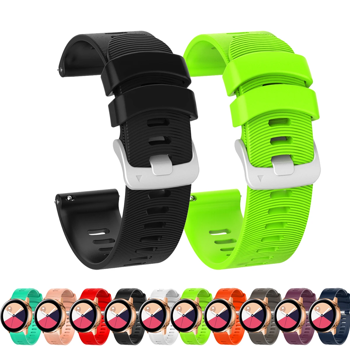 Para Amazfit Bip 3 Pro/S Lite/U Pro/GTR 42mm Correa 20mm Correa de silicona para Amazfit GTS4 Mini/GTS 2 2E 3 pulsera