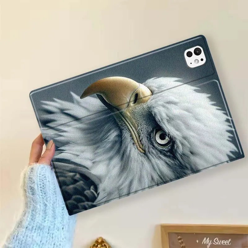 Funda con patrón de arte de águila Animal para iPad Pro Mini 1, 2, 3, 4, 5, 6, 7, 7. a generación, 12,9, 10,5, 13, 11, 7,9, 8,3, M4 pulgadas - imagen 4
