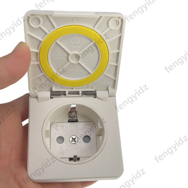 Toma Industrial impermeable de Alemania, toma de corriente CA, enchufe oculto AU, cubierta eléctrica impermeable, conector de alimentación, toma de seguridad - imagen 4