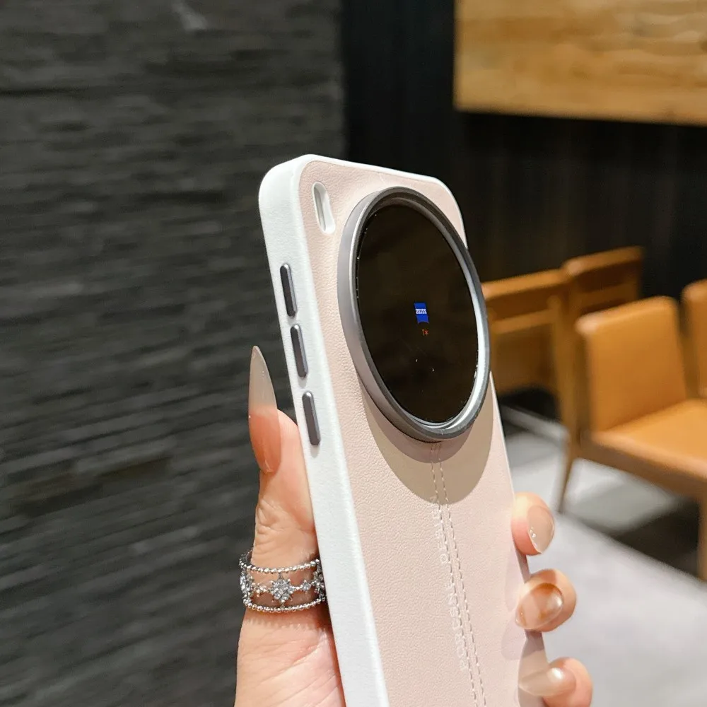 Para VIVO X300 Pro funda de lujo de cuero PU magnética MagSafe funda protectora trasera para VIVO X300 X200 Pro Mini X200S Shell - imagen 3