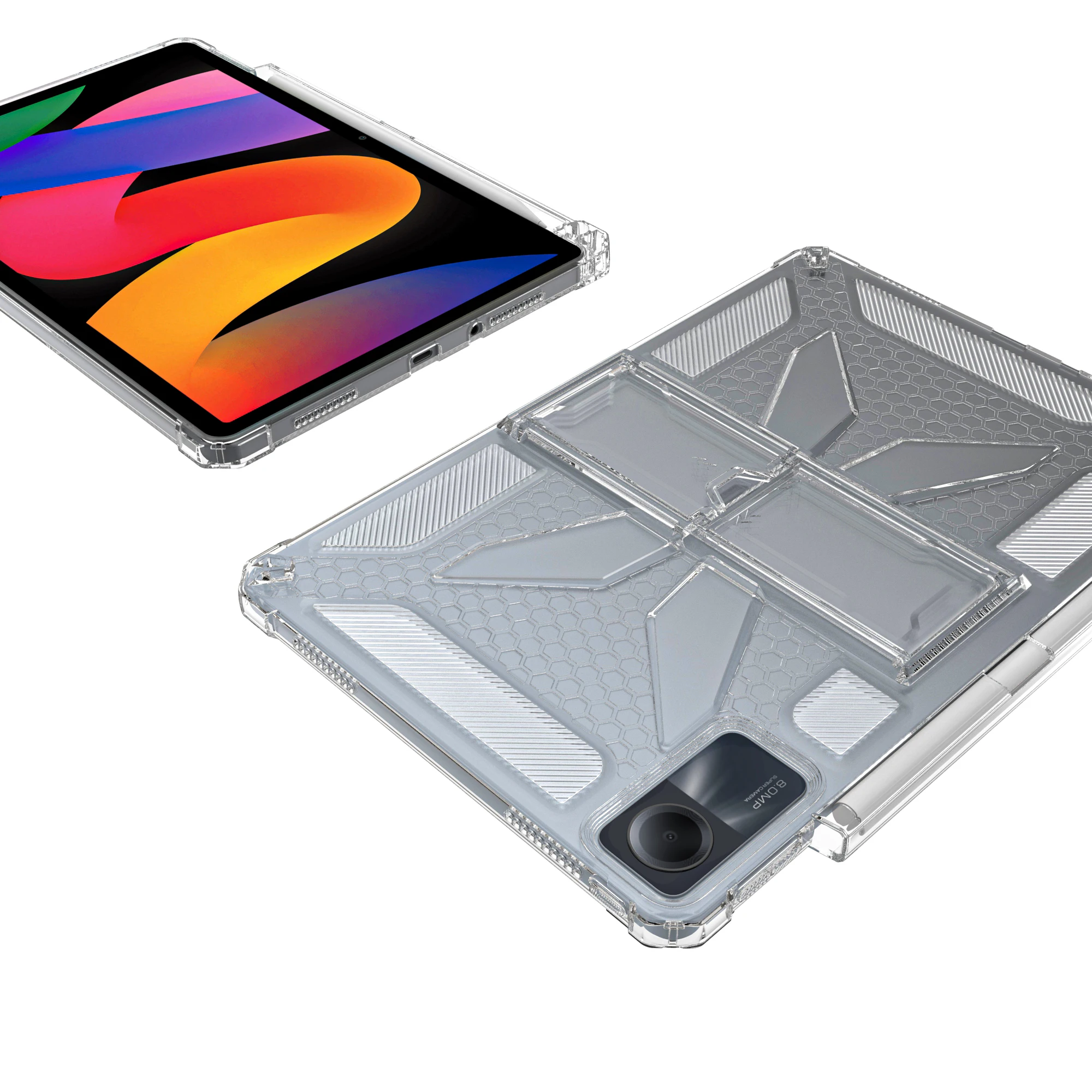 Para Redmi Pad SE 11 "2023 Funda con soporte transparente suave silicona TPU protección a prueba de golpes Capa Fundas Shell con ranura para bolígrafo - imagen 4