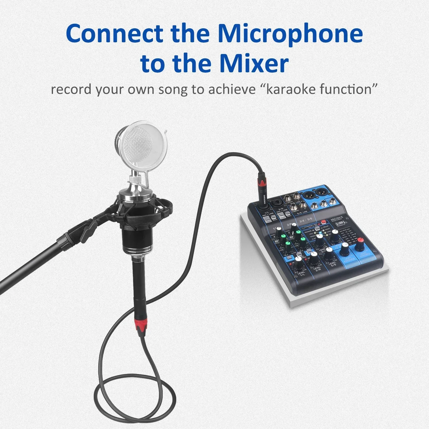 Cable de micrófono XLR de 6,35mm, condensador de Cable de Audio macho a XLR macho de 1/4 pulgadas para amplificador mezclador, micrófono, altavoz de guitarra - imagen 5