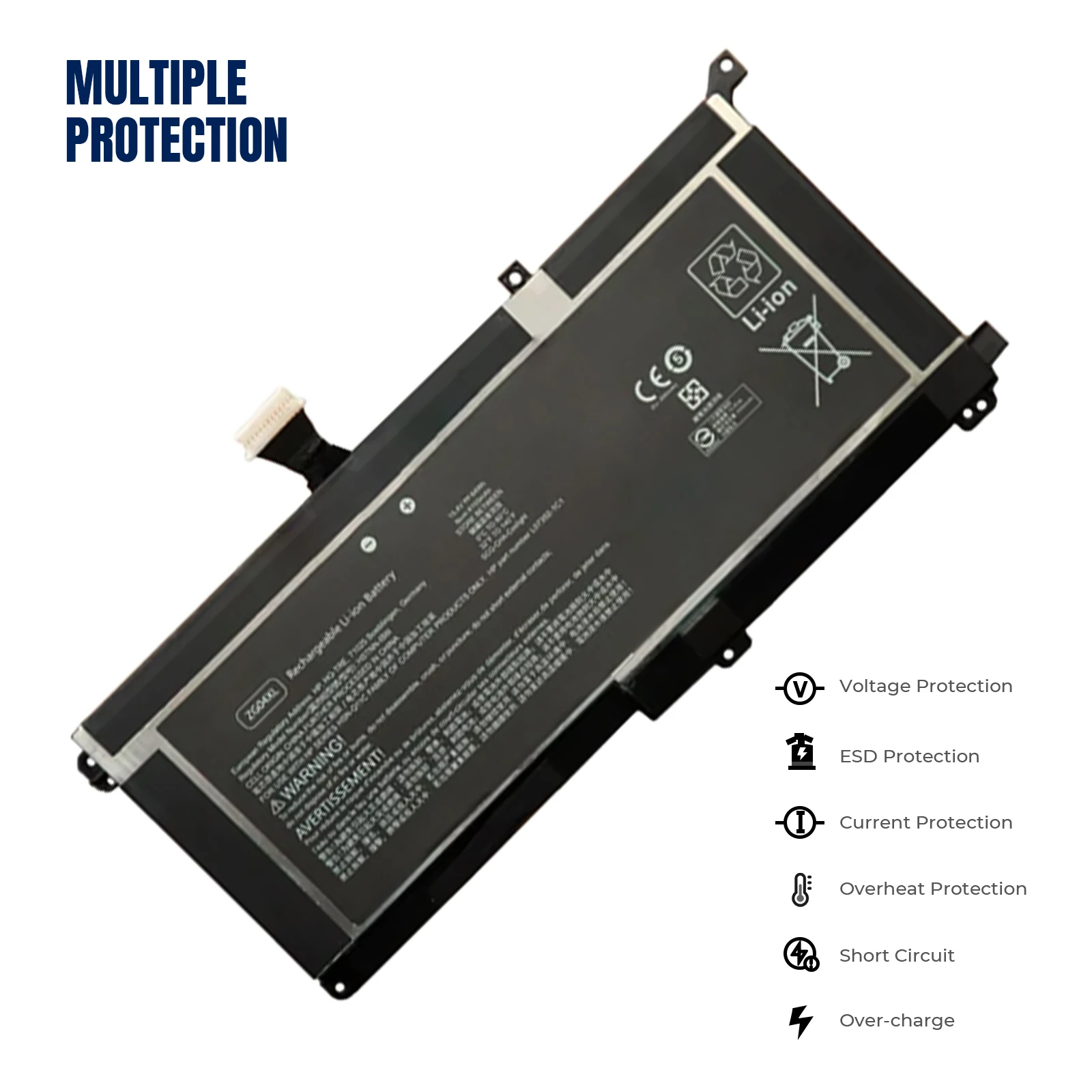 YOOFAN-batería para ordenador portátil HP ZBook Studio X360 G5 EliteBook 1050 G1 L07045-855 L07046 L07351-1C1 G54QH12EA, ZG04XL ZG06XL - imagen 2