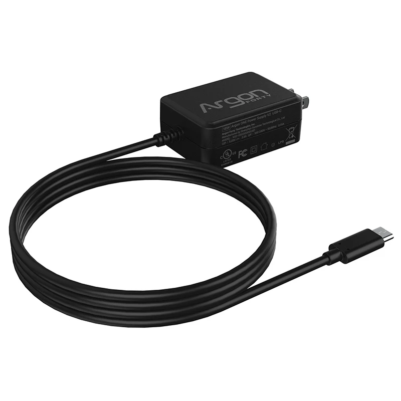 Fuente de alimentación USB Argon ONE, adaptador de corriente de 18 vatios, 5,25 V, 3.5A, cargador de interfaz tipo C para Raspberry Pi 4 B - imagen 3