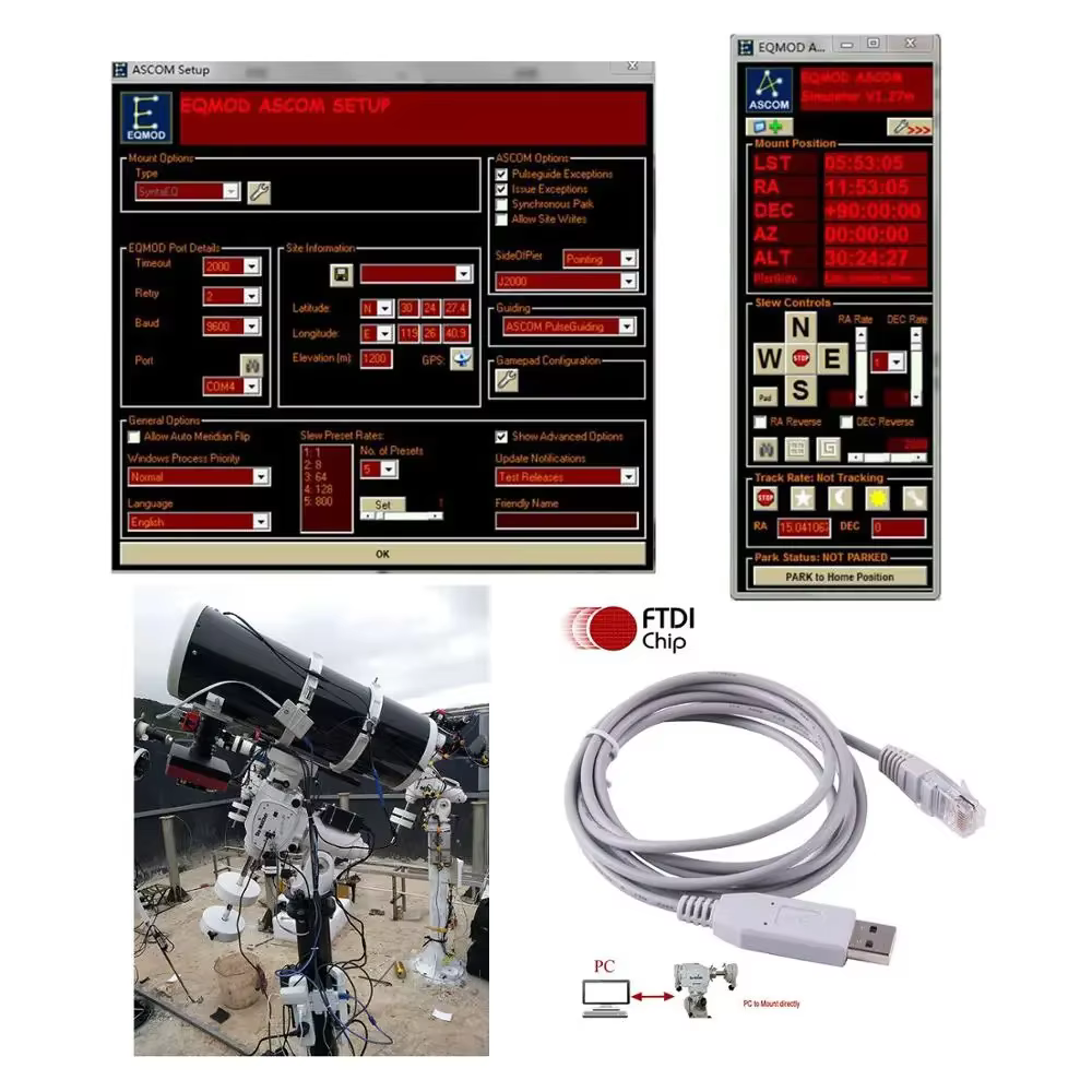 Skywatcher Cable Control Montura Goto EQMOD Asiair – HEQ5 Pro AZEQ6 - imagen 4