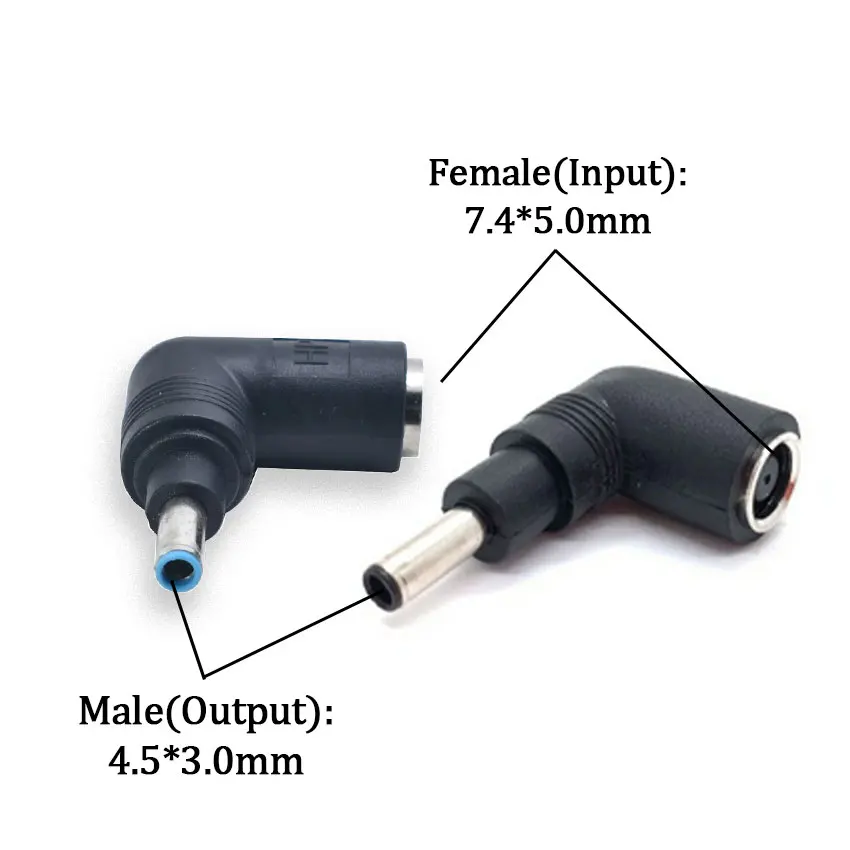 1 Uds. Conector adaptador de corriente CC para HP Dell DC Jack 7,4*5,0mm hembra a 4,5*3,0mm macho con convertidor de pines para ordenador portátil - imagen 2