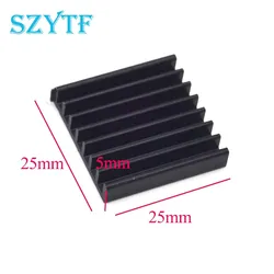 Disipador Térmico PC 25x25x5mm Negro – Refrigeración Eficiente