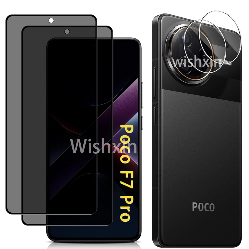 Vidrio templado para Protector de pantalla, película de cámara de privacidad antiespía para Xaiomi POCO F7 Pro Ultra