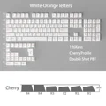 White-orange letters