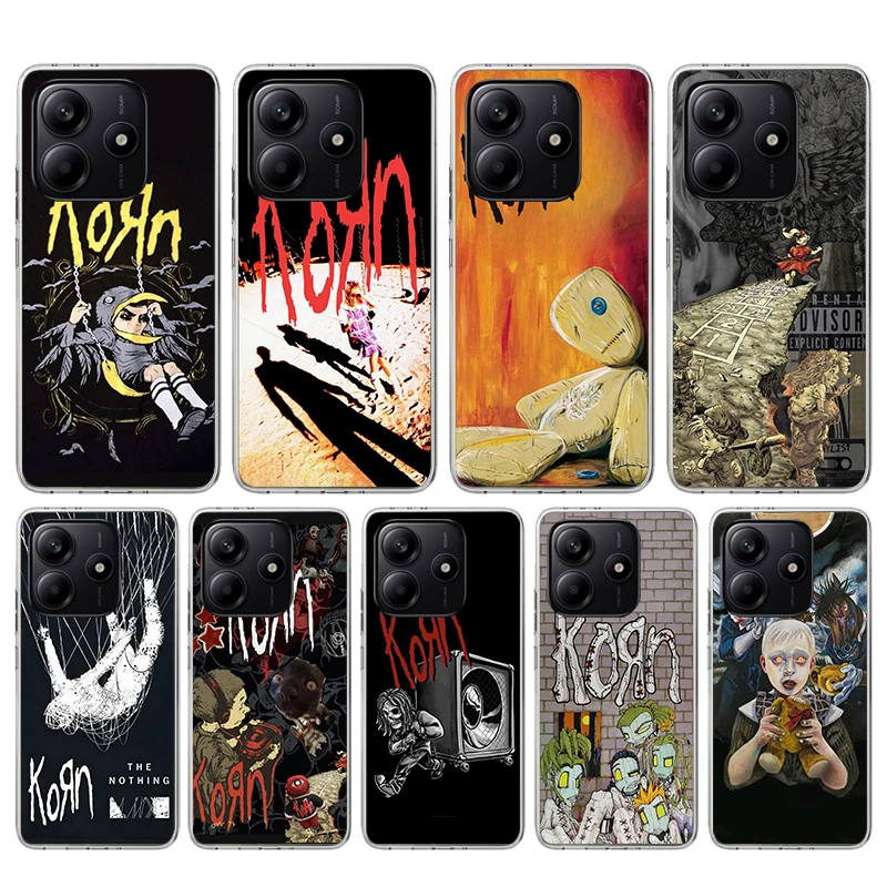 K-Korn Rock Band funda de teléfono de silicona para Xiaomi Redmi Note 14 14S 13 12S 11 Pro Plus 11S 10 10S 11T 11E 4G 5G funda suave