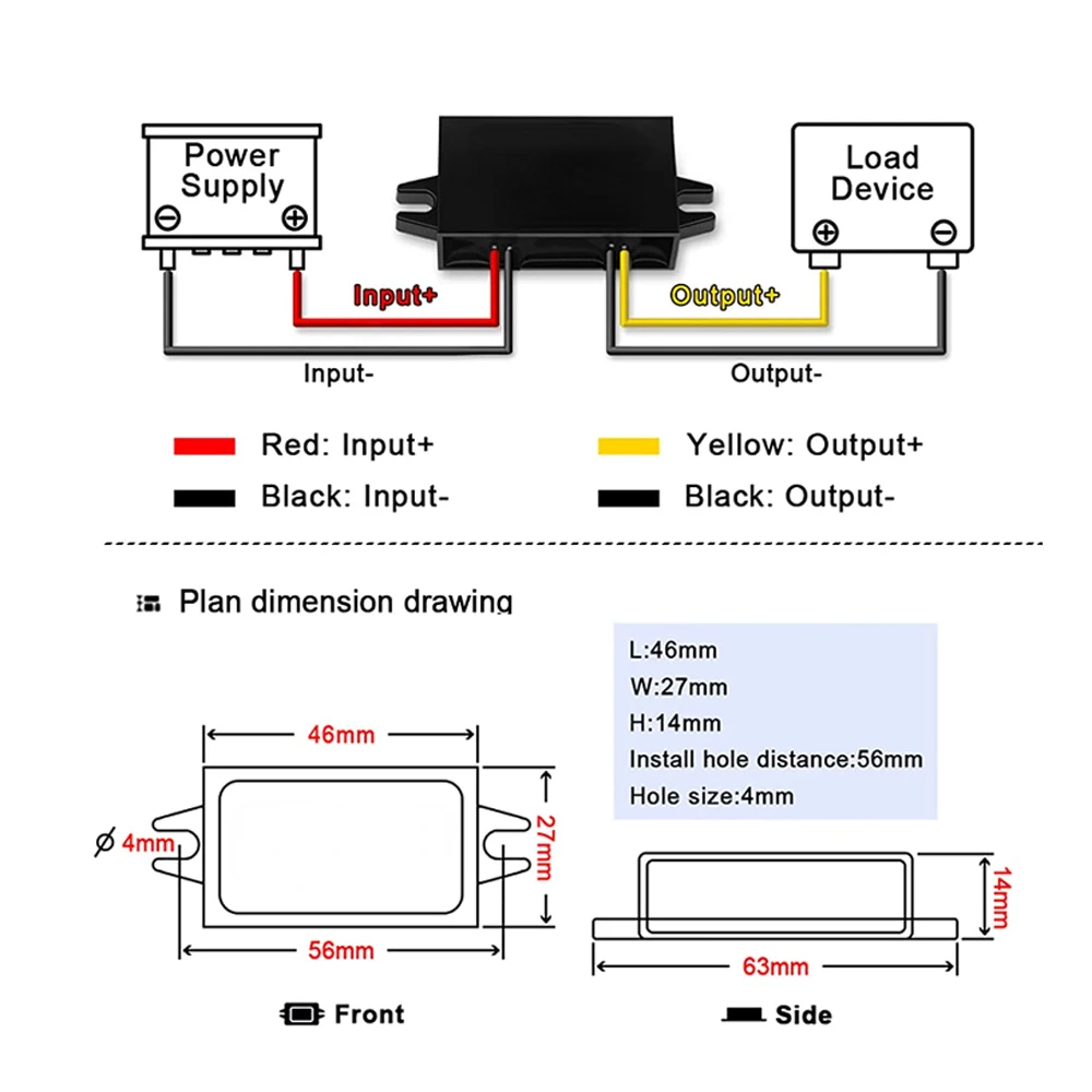 15W 12V 24V a 5V 3A DC-DC convertidor reductor regulador módulo de fuente de alimentación Mini USB Micro USB macho hembra tipo C adaptador - imagen 5