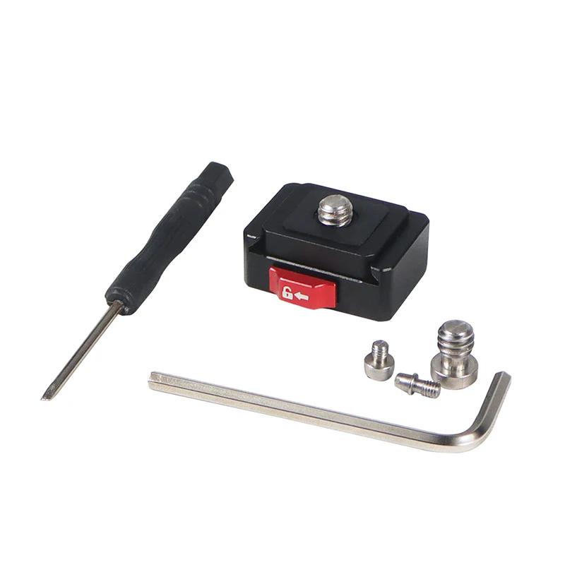 Mini placa de montaje de Monitor, abrazadera de liberación rápida, sistema de instalación de interruptor rápido, tornillo 1/4 para cámara SLR, trípode, estabilizador de riel deslizante - imagen 2