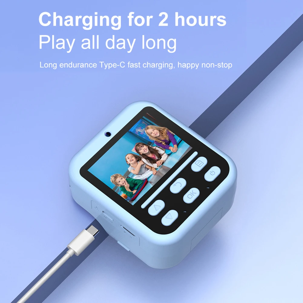 Cámara de impresión instantánea, cámara Digital HD, cámara Digital de vídeo de 2,4 pulgadas, cámara Digital portátil para niñas y niños, regalos de cumpleaños - imagen 2