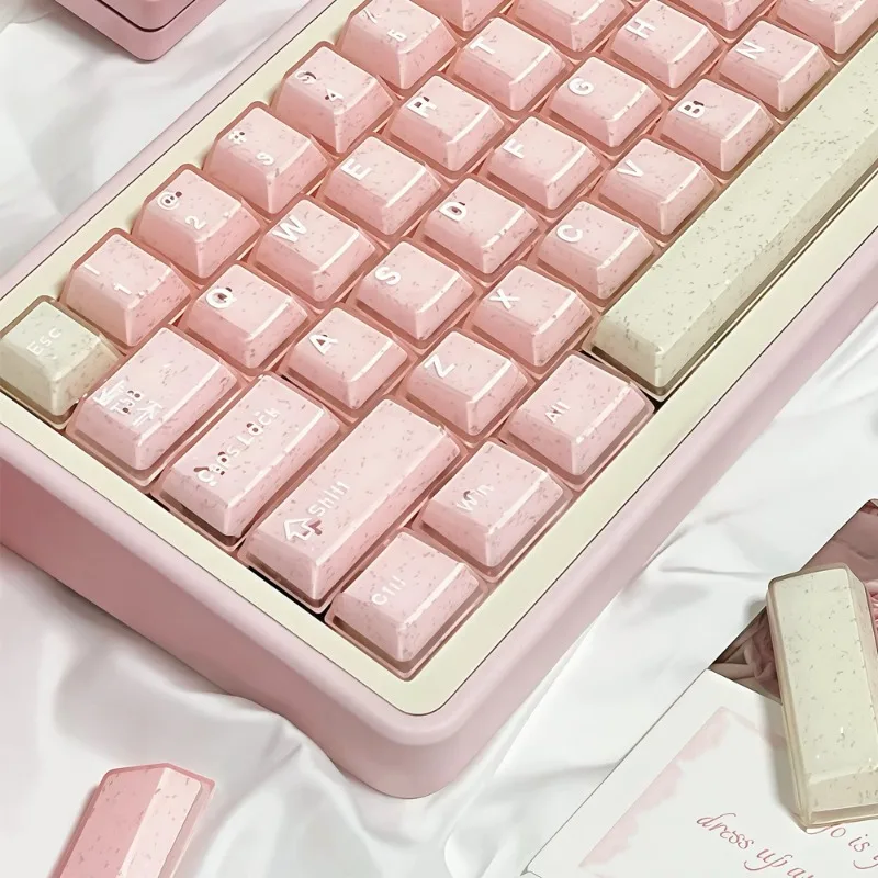 Juego de teclas con tema de polvo brillante, perfil de cereza, PC + PBT, teclas originales personalizadas hechas a mano para accesorios de teclado mecánico - imagen 2