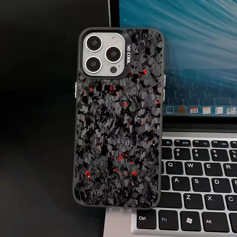 Funda de teléfono con patrón geométrico artístico de fibra de carbono para Xiaomi Poco F7, funda dura a prueba de golpes para Poco X7 Pro 5G X6 X5 F5 F6 Pro - imagen 3