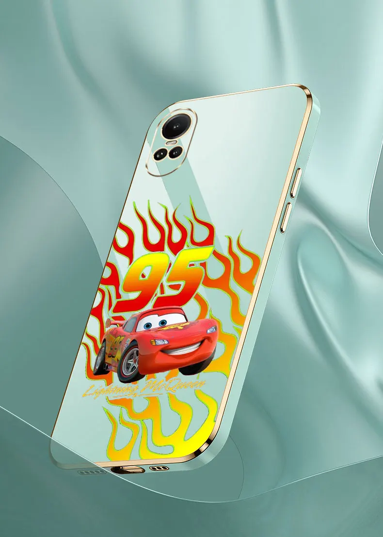 Coque de téléphone Disney Cars Rains McQueen 95, housse de placage, OPPO Reno 12, 11, 11F, 10, 8, 8T, 7, 7Z, 6, 6Z, 5, 5F, 4, 4F Pro Plus Lite, 5G - imagen 5