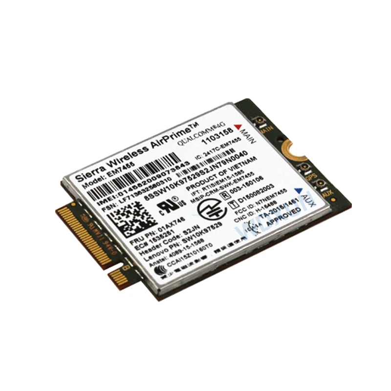 Tarjetas de red WWAN para Lenovo para ThinkPad X1 Carbon EM7455 4G LTE módulo 01AX748 00JT547 tarjeta 4G - imagen 3