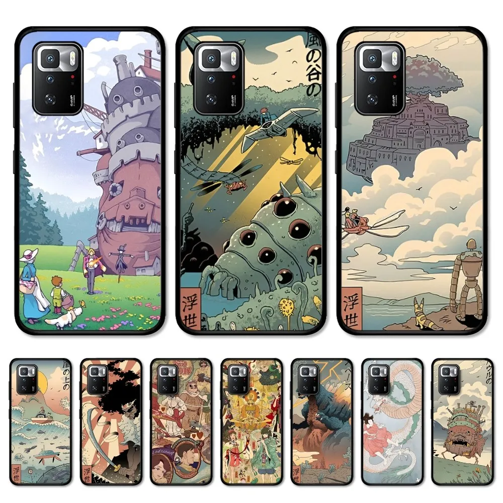 Funda de teléfono clásica de Anime ukiyo-e para Redmi Note 4X5 A 6 7 8 T 9 9S 10 11 11S 11Epro Poco M3 Pro