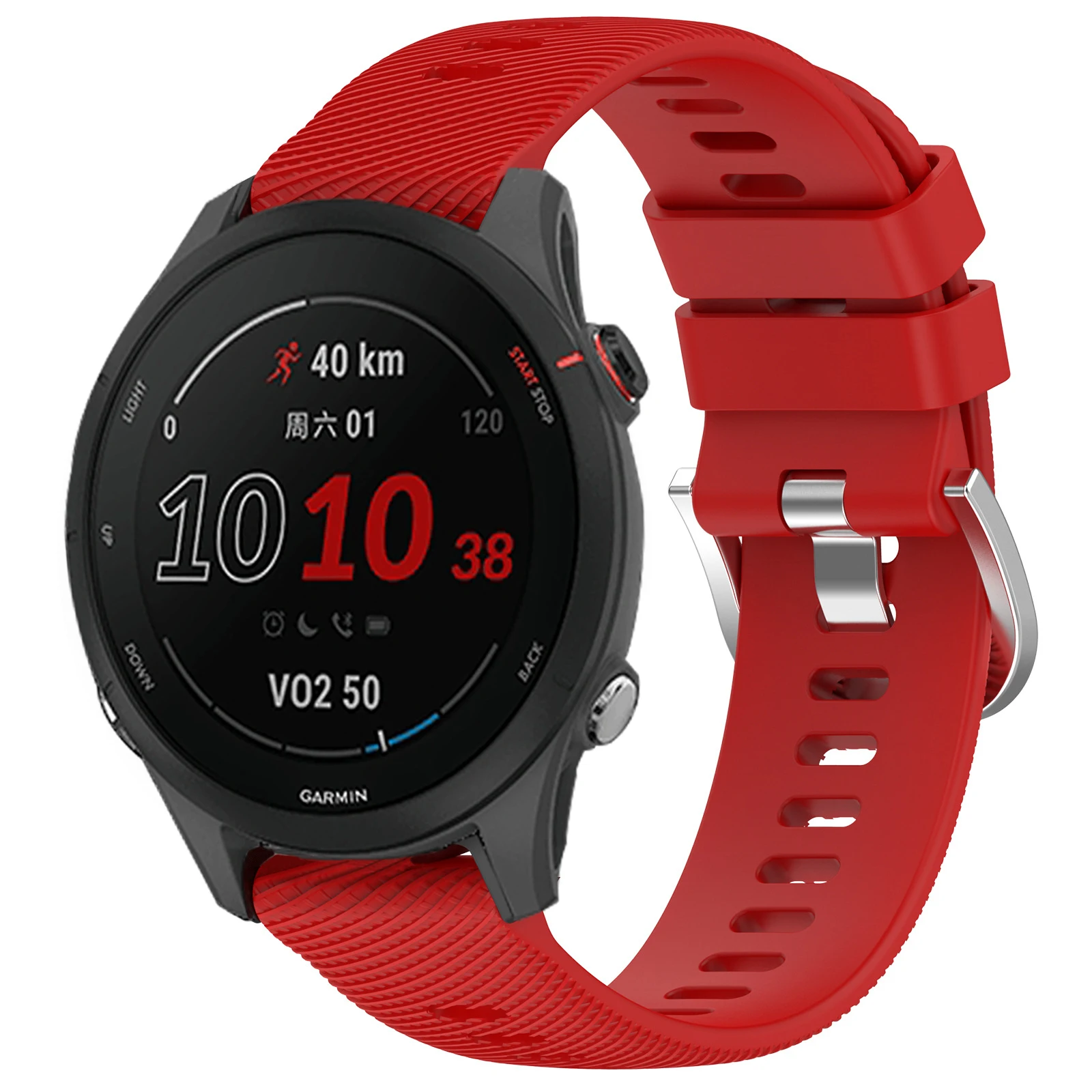 Correa deportiva de 20mm y 22mm para Garmin Vivoactive 5 4, correa de silicona Forerunner 165 265 255 Music Venu 3, pulsera de repuesto - imagen 4