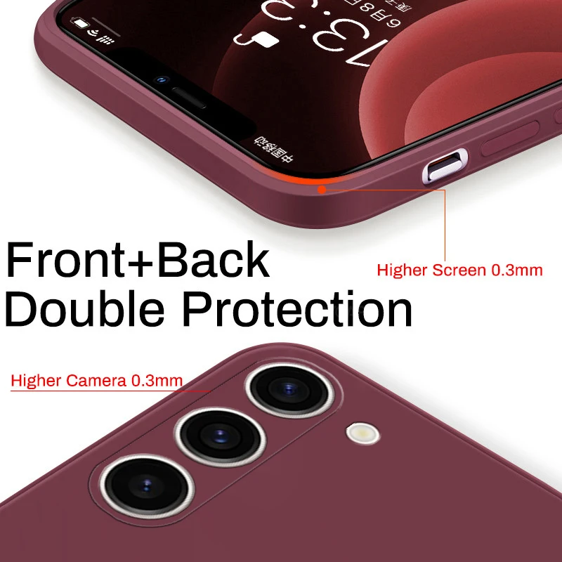 Funda blanda de silicona líquida para Samsung Galaxy S21 S23 S10 Plus S20 FE S22 Note 20 Ultra - imagen 3