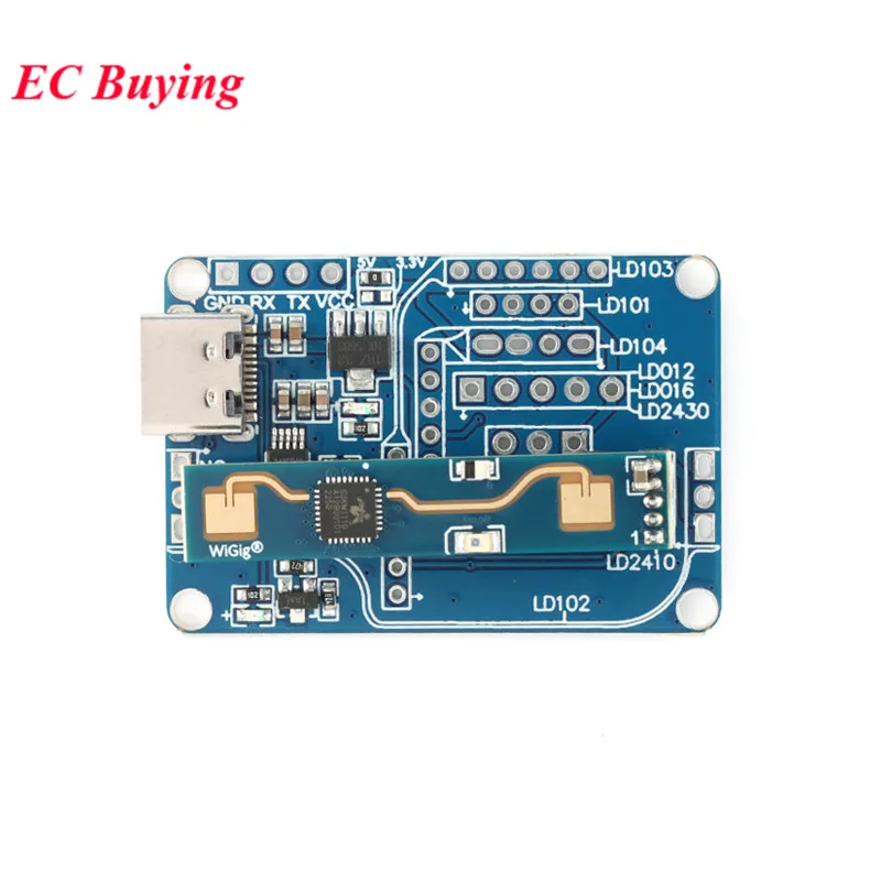 Kit de prueba de HLK-LD2410B LD2410 FMCW 24G, detección de estado de presencia humana inteligente, Radar, módulo Sensor de detección de latido del corazón, alta sensibilidad - imagen 2