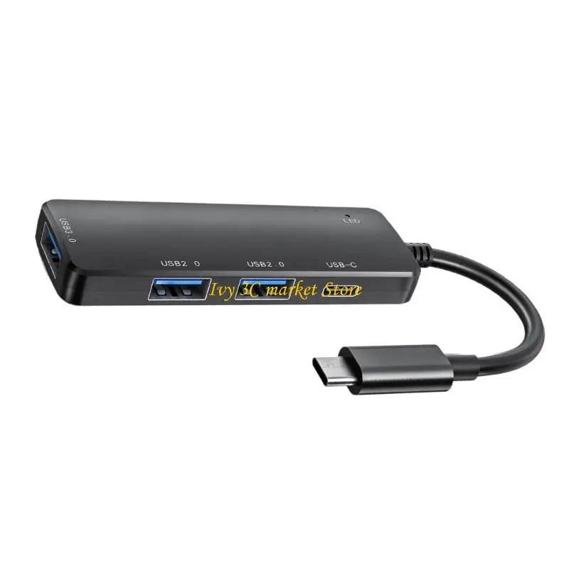D7YC USB HUB 3XUSB con adaptador carga PD TIPEC Cargo velocidad rápida y transferencia datos para múltiples - imagen 2