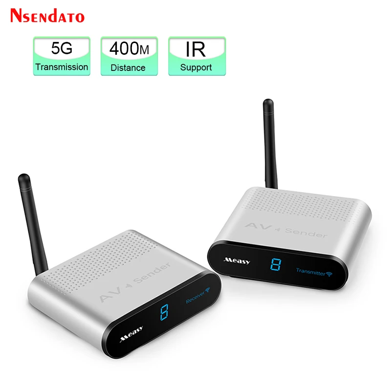 Measy-transmisor inalámbrico AV540 5,8G, receptor de Audio, vídeo, TV, señal AV, con Romote IR, 400M /1330 pies para sd - imagen 3