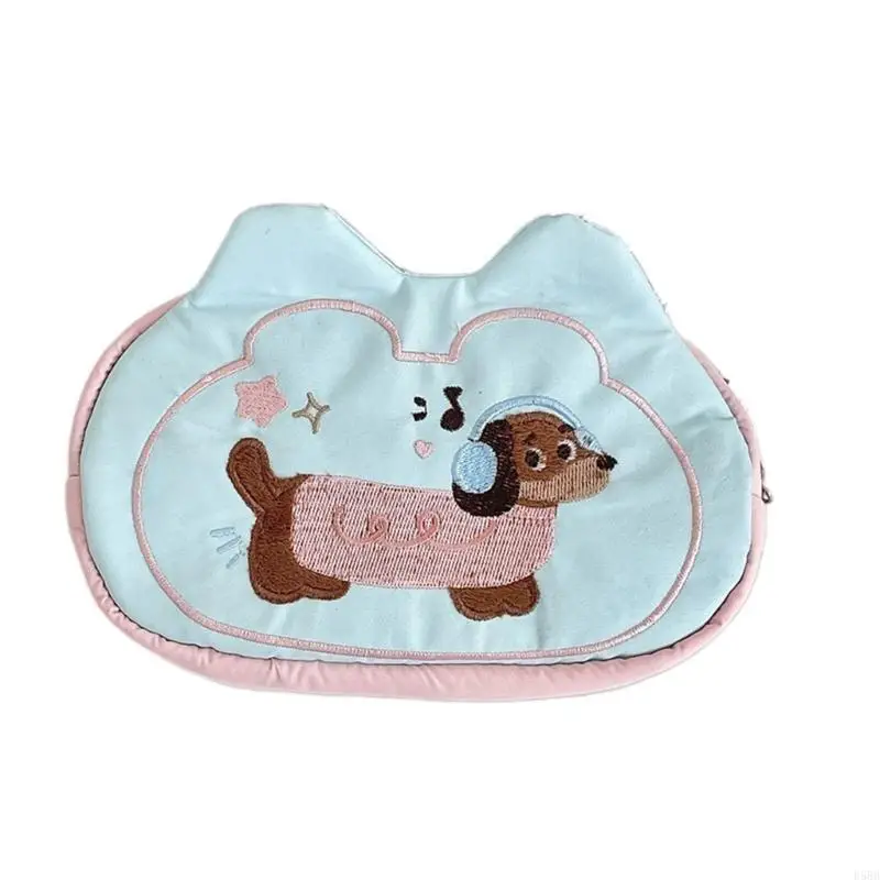 Bordado bordado perro D5BB Case lápiz gran capacidad 18x11cm Organizadores bolígrafos Bolsas maquillaje